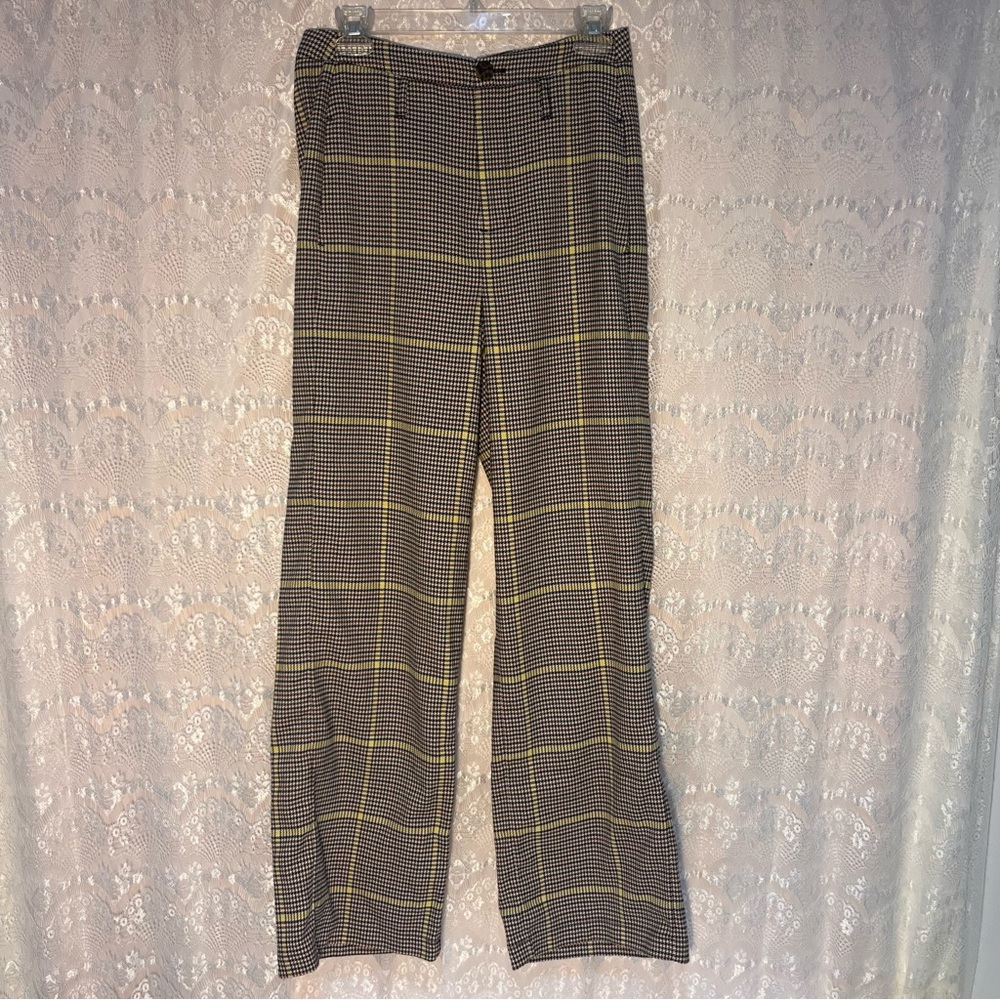 Scotch And Soda plaid Wide-Leg High-Rise Checked Pants Size S - Picture 4 of 16
